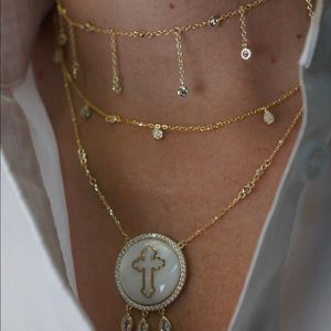 14k Gold Over Sterling Silver Mother Pearl